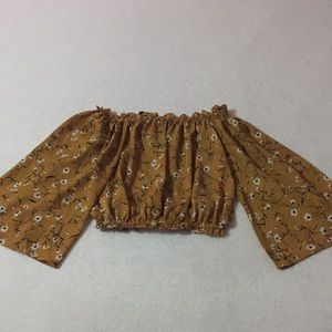 Off The Shoulder Top w/ Bell Sleeves